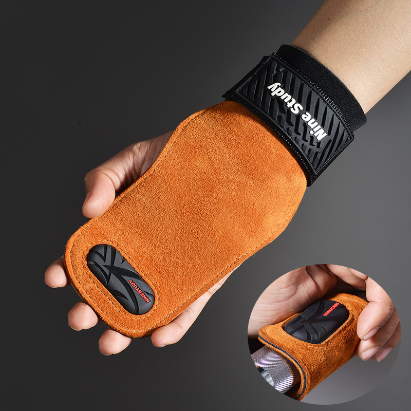 Crossfit Workout Gear - عدم الانزلاق مقاومة للاهتراء قفازات جلد