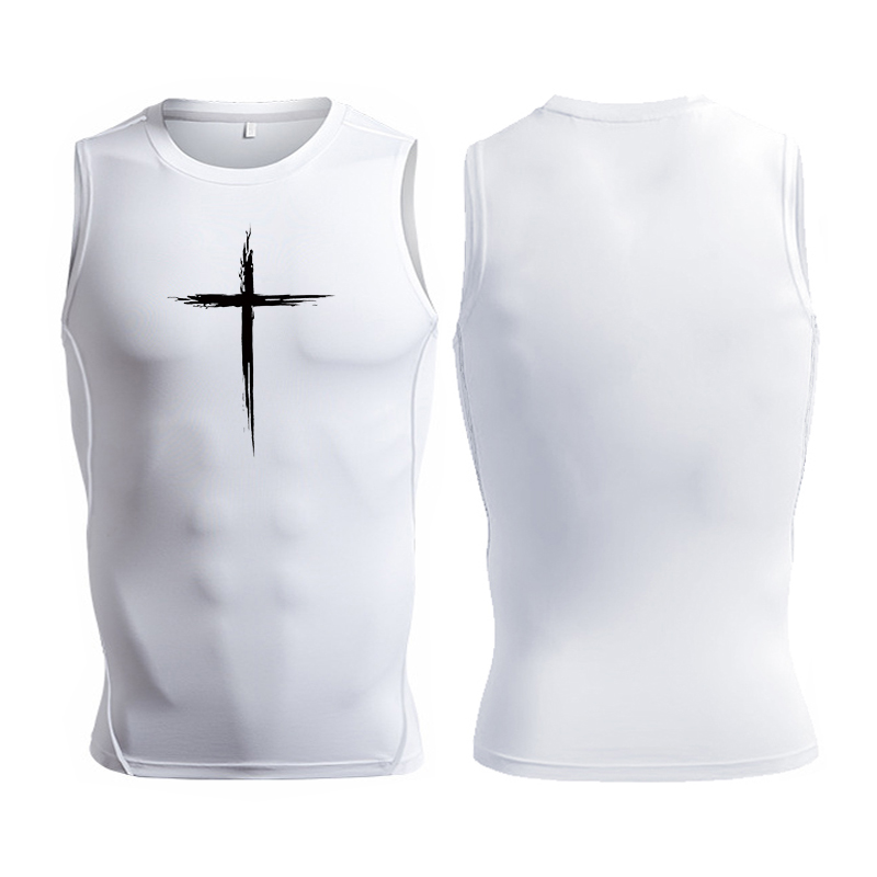 قميص ضغط بلا أكمام مطبوع متقاط - مراجعة Crossfit Vest وسعره