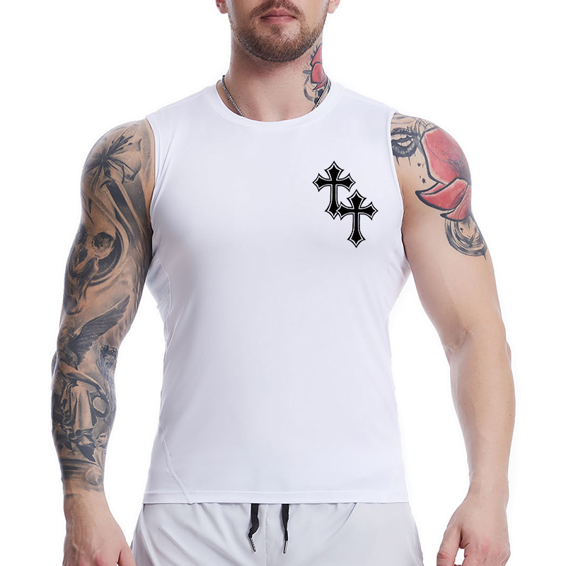 قميص ضغط بلا أكمام مطبوع متقاط - مراجعة Crossfit Vest وسعره